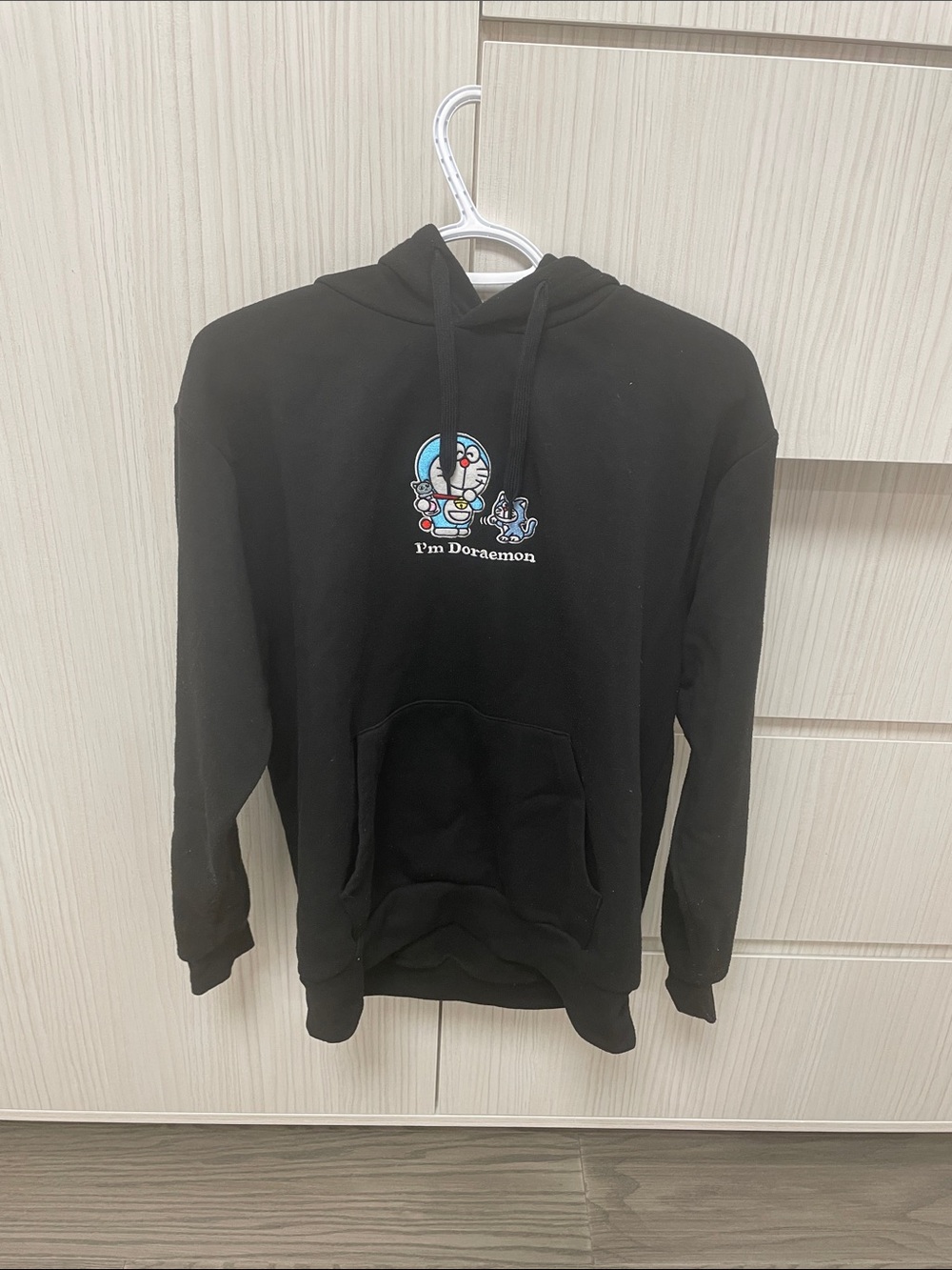 Black Doraemon Graphic Hoodie Sweatshirt